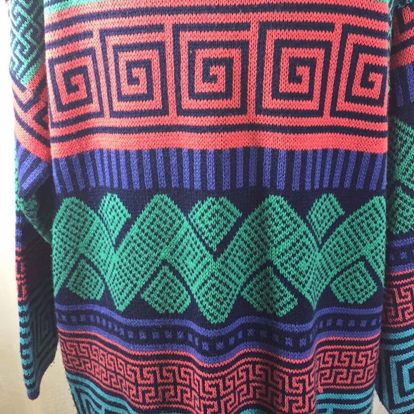 Michael Carrrie Bright Multi Colored Sweater - Picture 6 of 7